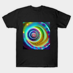 Colorful Nautilus in Space T-Shirt